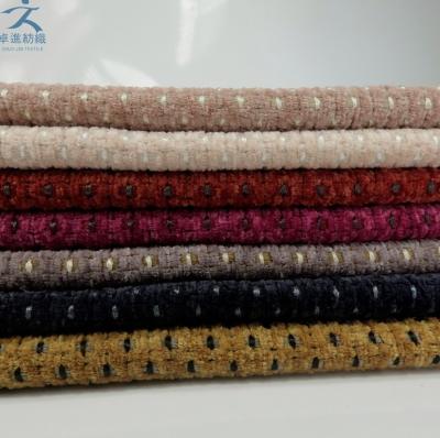 China Hot Sale Woven Fabric Tear-resistant Linen With Chenille Jacquard Fabric For Sofa for sale