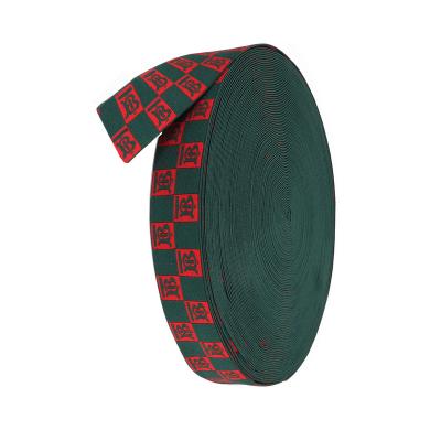 China Viable Custom Jacquard Ribbon Clothing Accessories Jacquard Elastic Webbing Band for sale