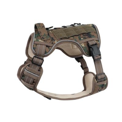 China Custom Viable Military Reflective Dog Vest Logo Adjustable Pet Harness Training Tactical Pet Harness for sale