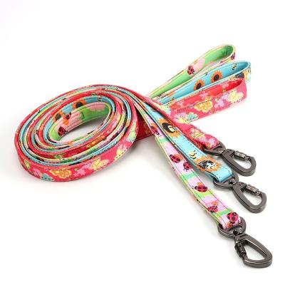 China Wholesale High Quality Custom Viable Custom Dog Leash Colored Pet Dog Training Leash Print for sale