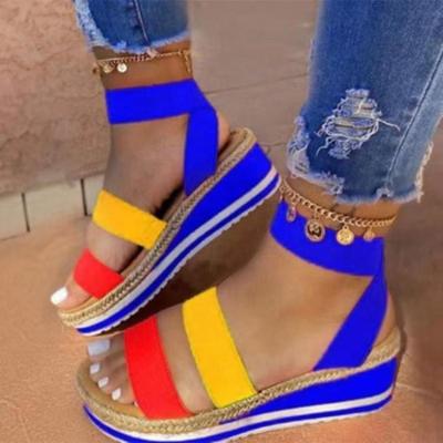 China Cheap Women Summer Flat Casual Ladies Slipper Breathable Sandals Shoes for Women Tie Up Flat Shoes Beach Fashion Lady Sandals for sale