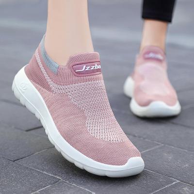 China Lady white 2021 fashion women thick bottom anti-skid fashion trend gy01 walking flat casual shoes women's sock shoes for sale