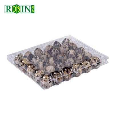 China Agriculture 30 Holes PET Clear Transparent Quail Egg Cartons Packaging Plastic Tray for sale