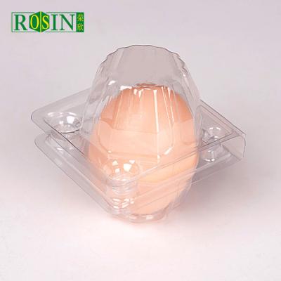 China Wholesale Disposable Plastic Egg Tray Blister Tray Customized Size Disposable Clamshell Egg Carton 1 Holes Eggs PET for sale