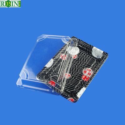 China Japanese Disposable Sushi Tray Food Packaging Plastic Ship With Lid Disposable Dish Food Container Wholesale Custom Color Enamel for sale