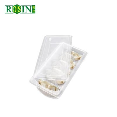 China 5 Cavity Recyclable Plastic Dumpling Takeout Box PP Recycle Food Blister Trays Plastic Dumplings for sale