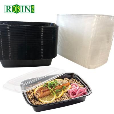 China Microwavable Fast Food Disposable Lunch Box PLA Plastic Food Containers With Lids for sale