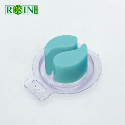 China Recyclable Packaging Customized Round Blister Bar Clear Plastic Instant Wax Melts Clamshells Packaging for sale