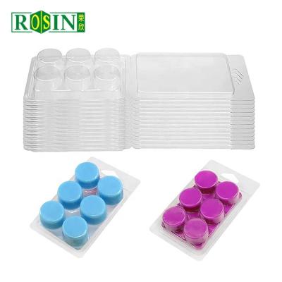 China Gift & Craft Wax Melt Round 6 Cell Clamshell Wrapping Circle Wax Melt Clear Plastic For Candle for sale