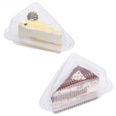 China Triangle Disposable Clear Plastic Sandwich Blister Food Grade Packaging Boxes For Cake for sale