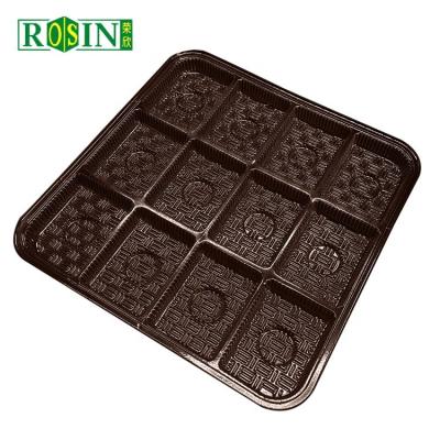 China Food Grade Brown Blister Plastic Packaging Tray Insert For Chocolate Candy Dessert for sale