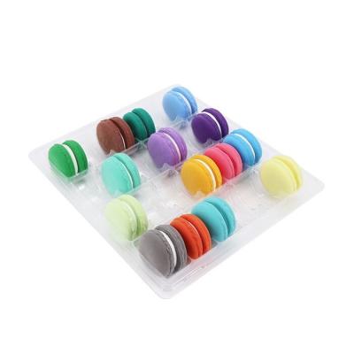 China Clear Packaging Box Disposable Customized Plastic PET Clamshell Macaron Insert Tray for sale