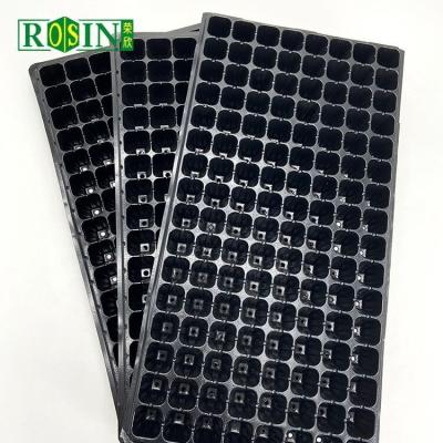 China 128 Cell Polystyrene Agricultural Black Plastic Garden Germination Grow Seed Nursery Starter Tray for sale