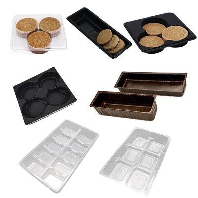 China 100% Food Grade Materials Custom 1/2/3/4/6/10 Grid Cookie Food Tray Plastic Cookie Packaging Trays for sale