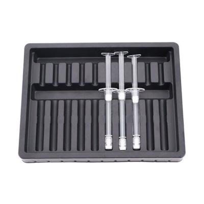 China Safe Customized Medical Supplies Black Glass PS Syringe 1ml Packaging Blister Medical Packaging For Syringe for sale