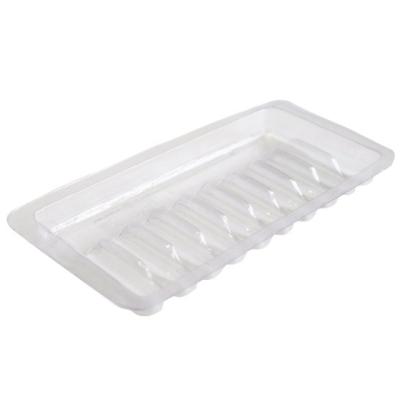 China Custom Cosmetic PVC Disposable White Plastic Vaccine Trays With Dividers for sale