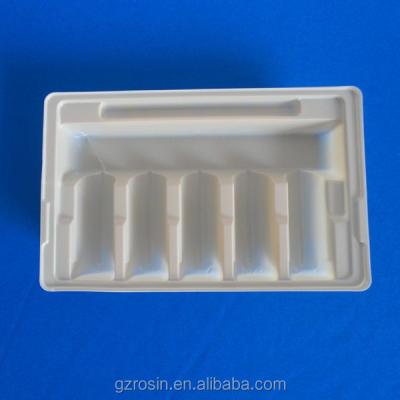 China Recyclable White PS Tray For Vials Plastic Bottle Blister Tray Ampoule Holders for sale