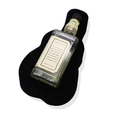 China Wine Customized Black PS Flocking 700ml Whiskey Bottle Gift Box Insert Tray For Wine Packaging for sale