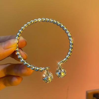 China FASHIONABLE twisted antique double bell jewelry bracelet palace bell bracelet retro palace style bracelet for sale