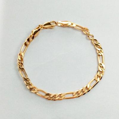 China Wholesale Fashion Trend Stainless Steel Hip Hop Statement Simple CLASSIC Gold Plated Chain Bracelet for sale