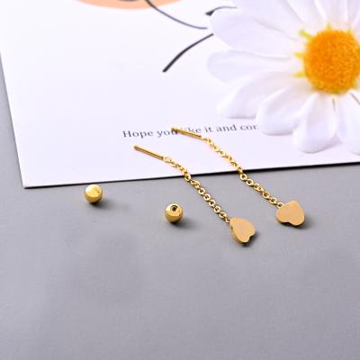 China FASHIONABLE Korean personality love gold earrings fashion simple thin thin piercing earrings for sale