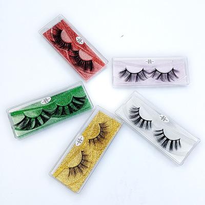 China Soft natural most natural soft black hand made synthetic eyelashes popular eyelashes 18-22mm 0.07mm 10g 5D false fan for sale