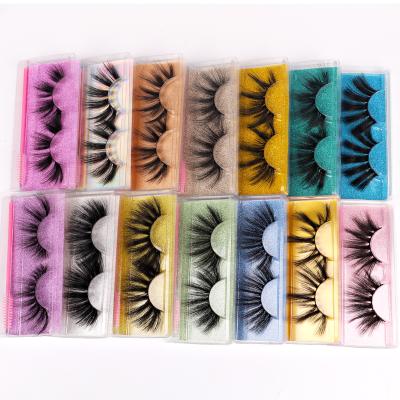 China Cheap wholesale glamorous seller 25mm 25mm faux mink handmade lashes synthetic hair price band eyelash tray full for sale