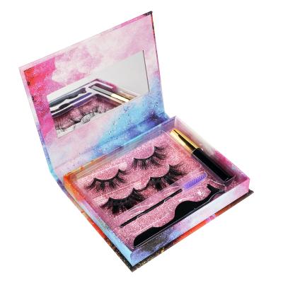 China Wholesale New Design Synthetic Hair Magnetic Eyelashes With Magnet 10 2 Pairs Kit Mink Fur Handmade Glamorous Lashes for sale