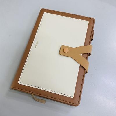 China Magnetic simple A5 style and beautiful cover design planner notebook with soft touch lamination foil stamp for sale