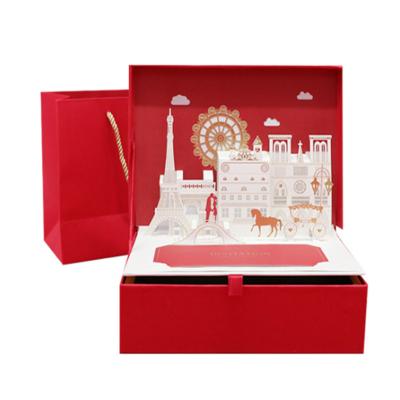 China Popular Handmade Folded Chocolate And Box Candy Wedding Invitation Gift Box for sale