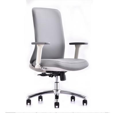 China Wholesale Comfortable Swivel Factory Office (Height) Synthetic Leather Ergonomic Chair Adjustable Directly for sale