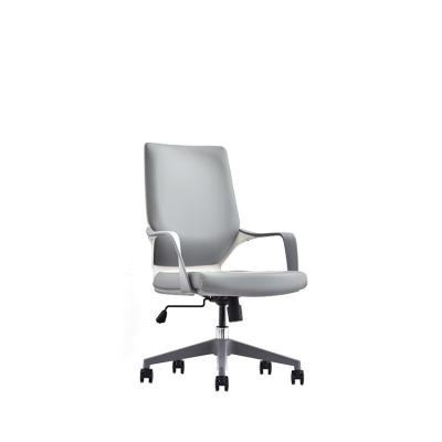 China Hot Selling Unique Design (Height) Synthetic Leather Cheap Mid Back Swivel Modern Office Staff Chair for sale