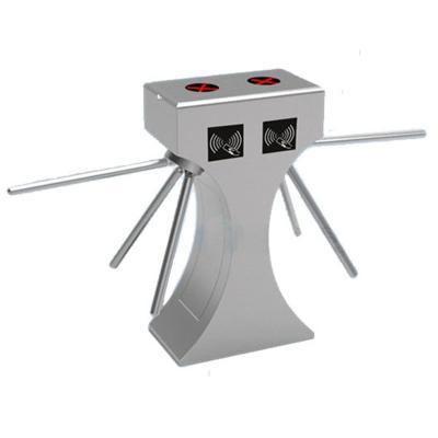 China Parking System 304 Stainless Steel Barrier Gate Entrance Security Metro Pedestrian Access Control Electric Vertical Tripod Turnstile for sale