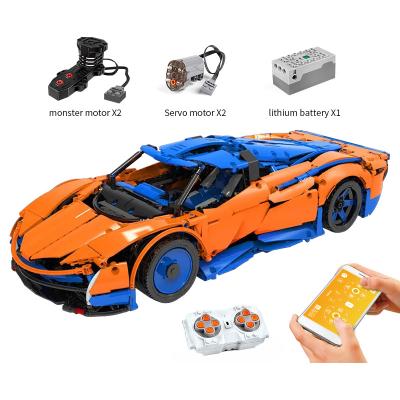 China Building Toy Mold King 13098 Building Block Sports Rc Remote Control Car Motorized Block Bricks App Controlled Pack Racing Toys For Boys for sale