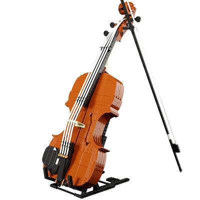 China MODEL TOY 90025 Violin Blocks Brick Instrument Mini Music Block Classic Building Band Rock Bricks Artist Moc House Furniture Toys for sale