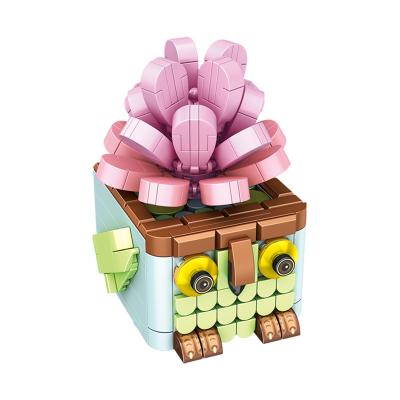 China Toy Panlos Flower Mini Building Blocks DIY Model Bricks Assembly Kids Potted Succulent Garden New Moc Brick Series Factory Toys for sale