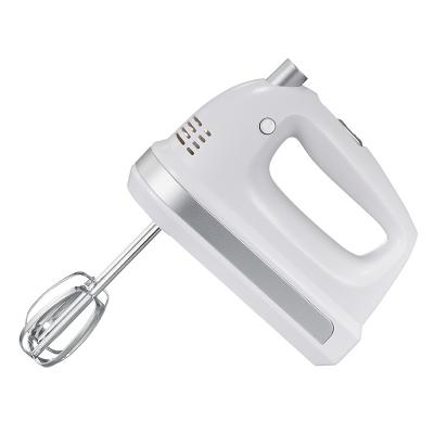 China Plastic Beater Ejector Knob Mini Electric 5-Speed ​​Cover Hand Mixer with Two Chromed Beaters and Hooks for sale