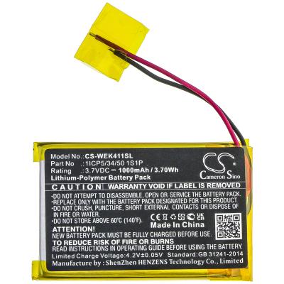 China Consumer Electronics Remote Control Battery for Wacom ACK411050, Express Key Remote, 1ICP5/34/50 1S1P for sale