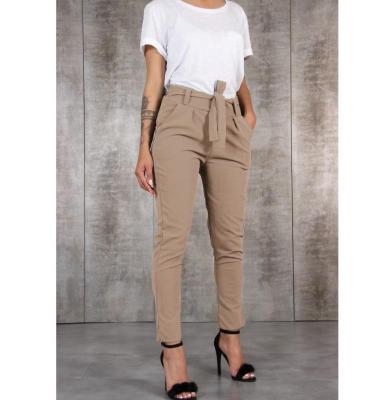 China Breathable Casual Thin Chiffon Skinny Pants For Women High Waist Black Khaki Green Trousers for sale