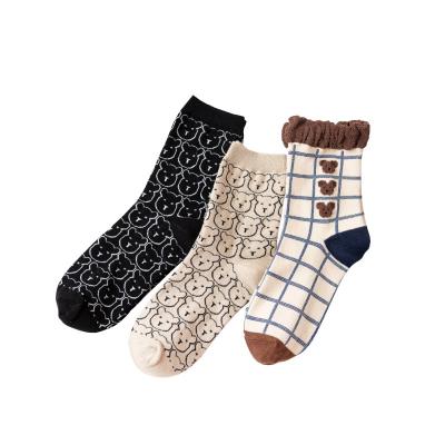 China New Antibacterial Socks Fashion Cotton Style Happy Casual Female Socks High Quality for sale