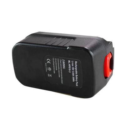 China Black Rechargeable Battery & Decker of Safety 18v 3000mAh for FS180 wireless exercises of Li-ion Decker HPB18 Decker Machine for sale