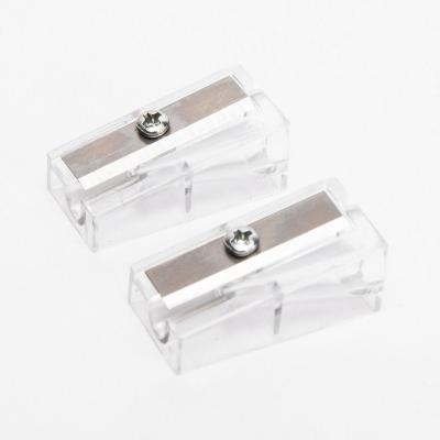 China 65Mn/PS Material Hot Sale Low Price School Use Single Hole Parts Accessory Plastic Pencil Sharpener for sale