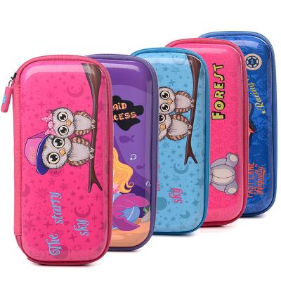 China 100% Eco-friendly Large Hard Shell Pencil Case Storage Box Capacity Pencil Pouch Bags For Kids Boys And Girls for sale