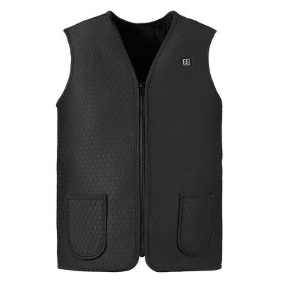 China Waterproof 2021 winter carbon fiber unisex outdoor vest heat control heated vest jackets usb washable charging heat electric thermal vest for sale