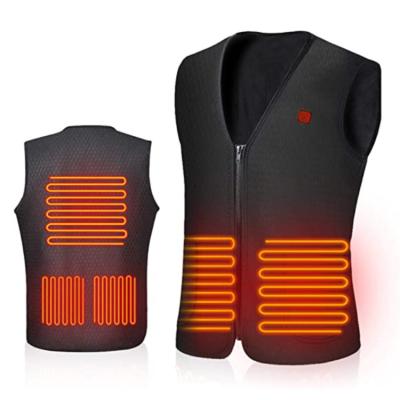 China Waterproof 2021 Winters Carbon Fiber Heating Jacket Unisex Outdoor Vest Washable Heater Shirt Temperature Controller for sale