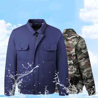 China Wholesale Price Air Conditioning Clothing Fan Jacket Uniform Worker Long Sleeve Sun Cooling Protection For Men Summer Clothes for sale