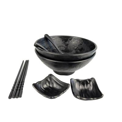 China Viable Wholesale Factory Customized Japanese Ramen Bowl Melamine Ramen Bowl Sets for sale