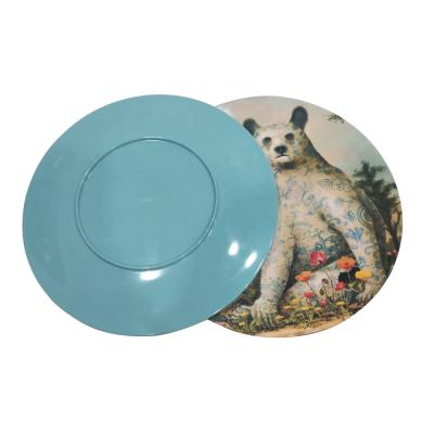 China Viable Hot Selling Melamine Dishes Dinnerware Blue Dishes Melamine for sale