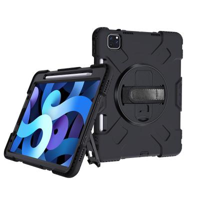 China Shockproof Tablet Case Cover Pen Air 4 Slot Tablet Case For Ipad Grip Black Silicone Hand Holder for sale