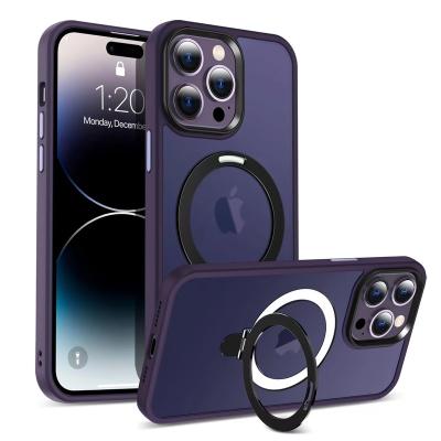 China Shockproof For iPhone 14 Case Magnetic Cover Mobile Phone Shockproof Wireless Charging Clear Case For iPhone 14 13 Pro Max 12 Case for sale